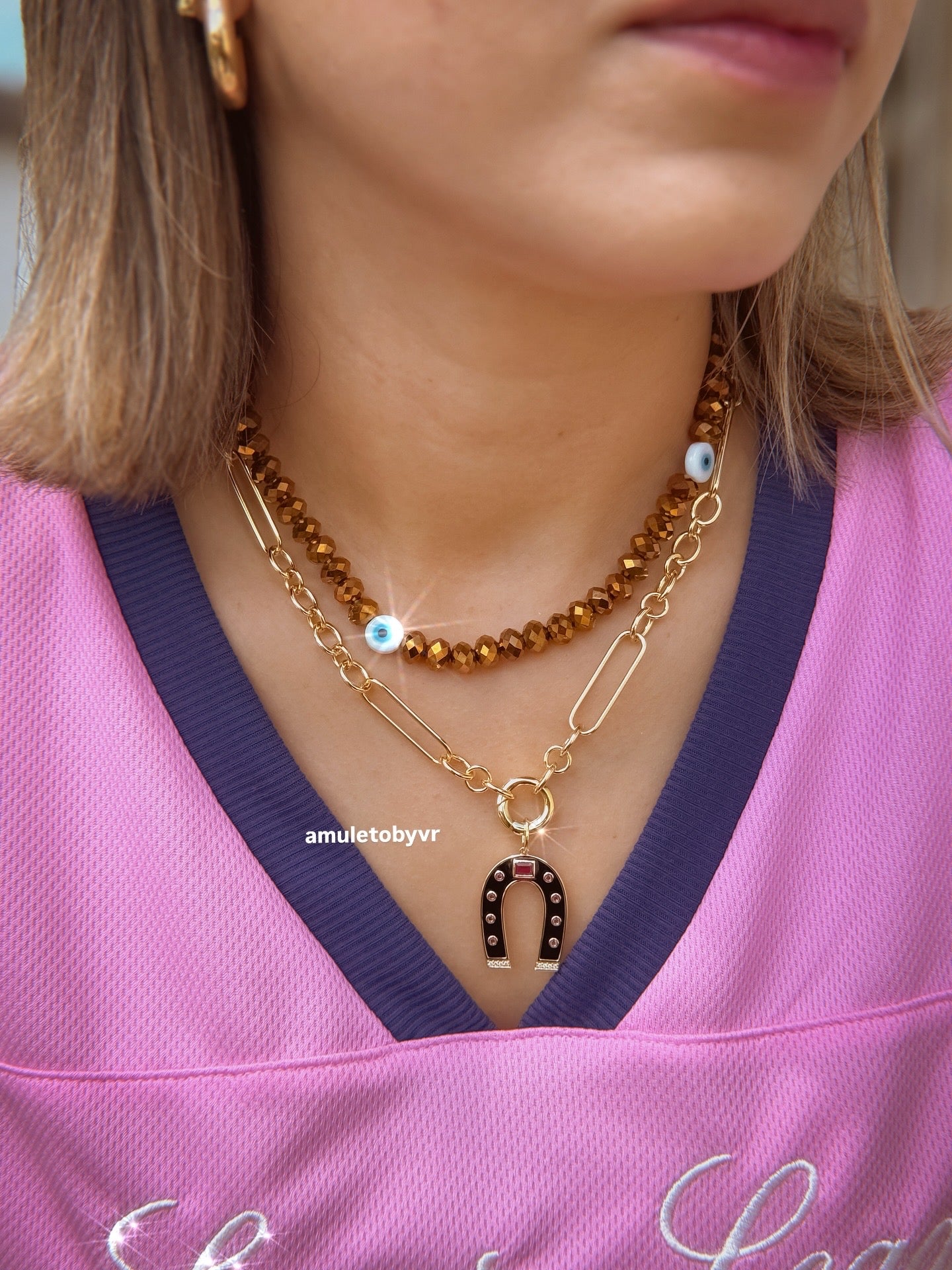 Black Horseshoe Charm