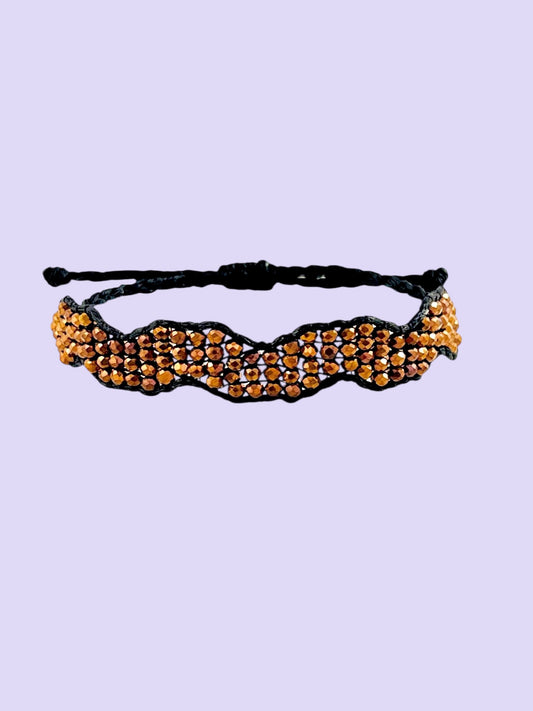 Golden waves bracelet