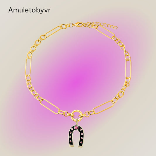 Black Horseshoe Charm