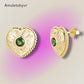 Emerald Heart Earrings