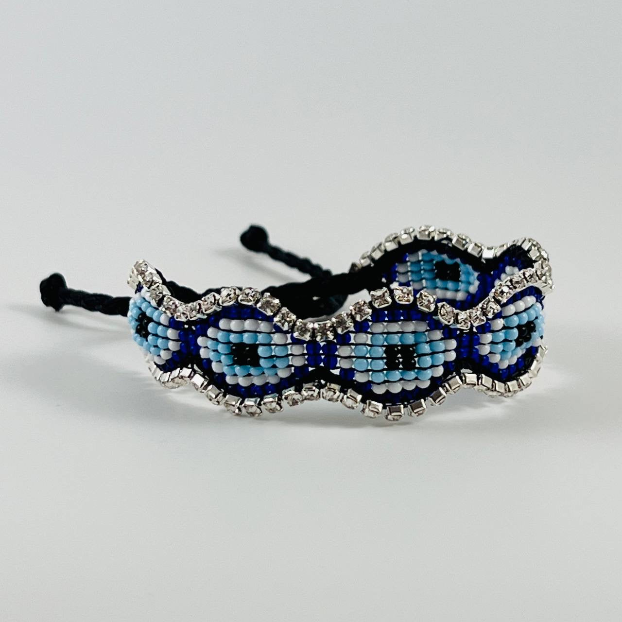 Rhinestones Navy Evil Eye