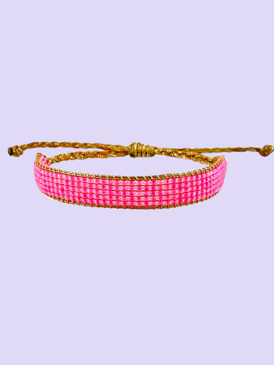 Pink neon bracelet