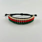 White, Red and Green Crystals Bracelet