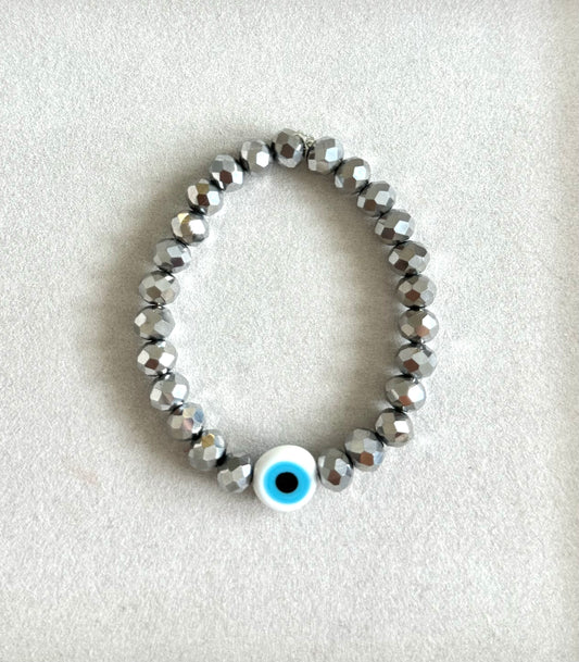 Silver Crystals Evil Eye