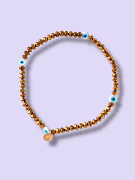 Gold Evil Eys Necklace