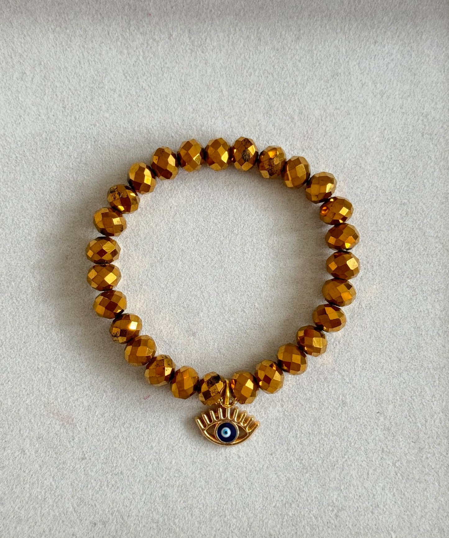 Gold Crystals Evil Eye