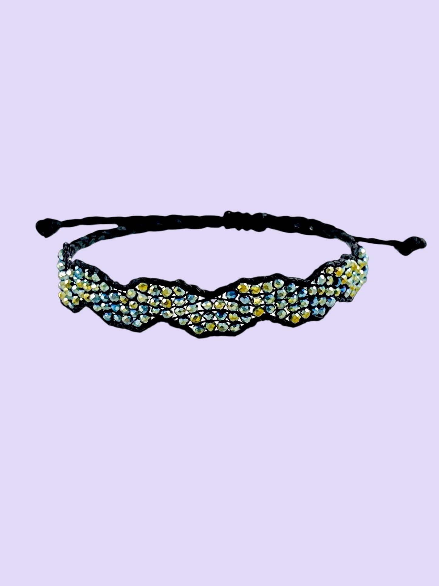 Pistachio waves bracelet