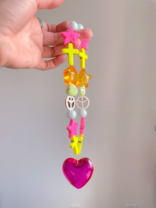 God, peace and love Car Charm